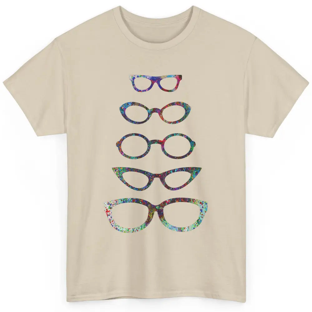 Cute Eyeglasses Splatter Paint Optician Optical Optometrist Classic Unisex T-Shirt