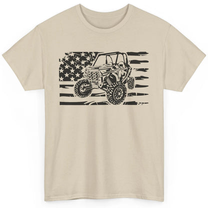 Retro US Flag UTV Riding Offroad Mountain Side By Side Rider Classic Unisex T-Shirt