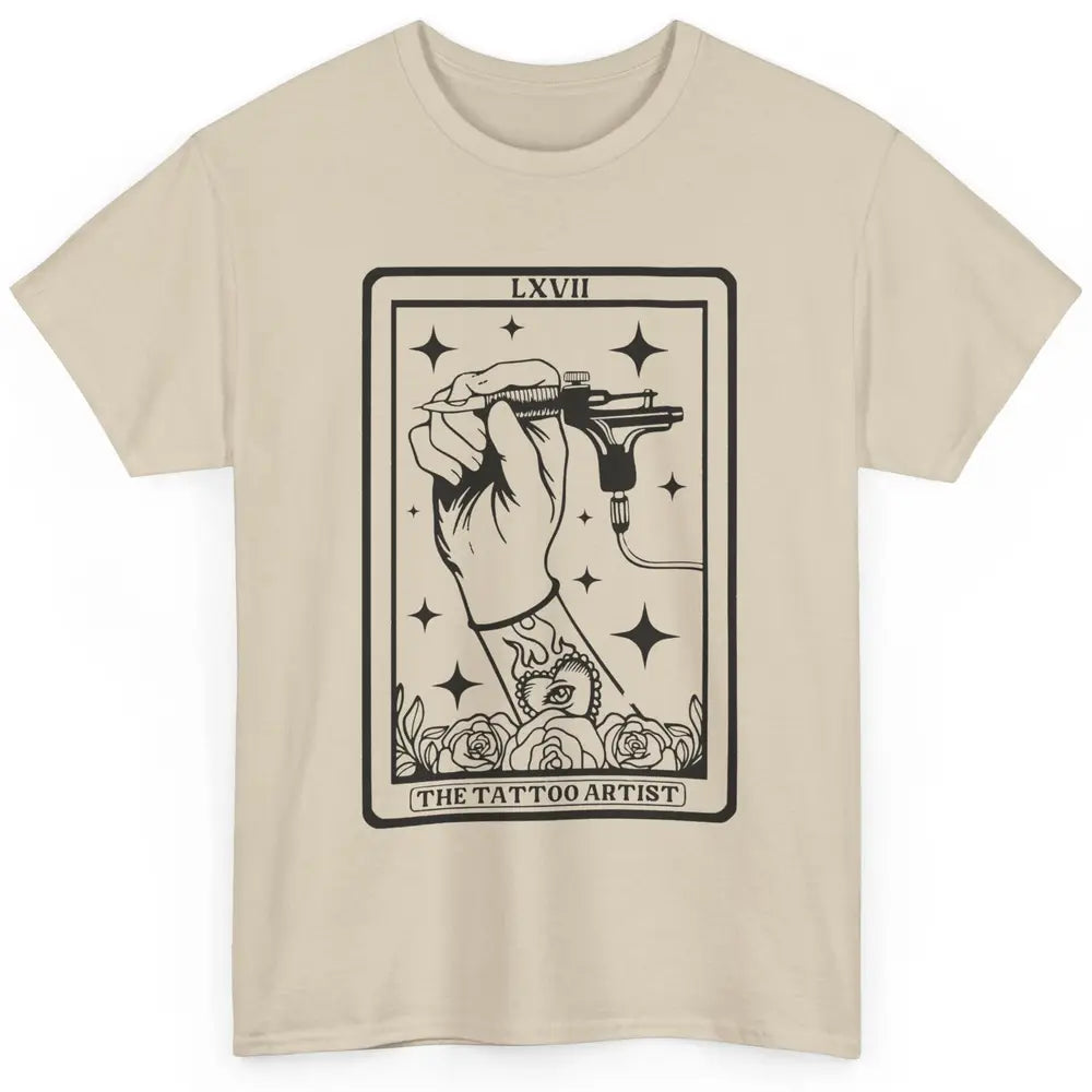 Tattoo Artist Tarot Card Beautician Tattoo Machine Halloween Classic Unisex T-Shirt