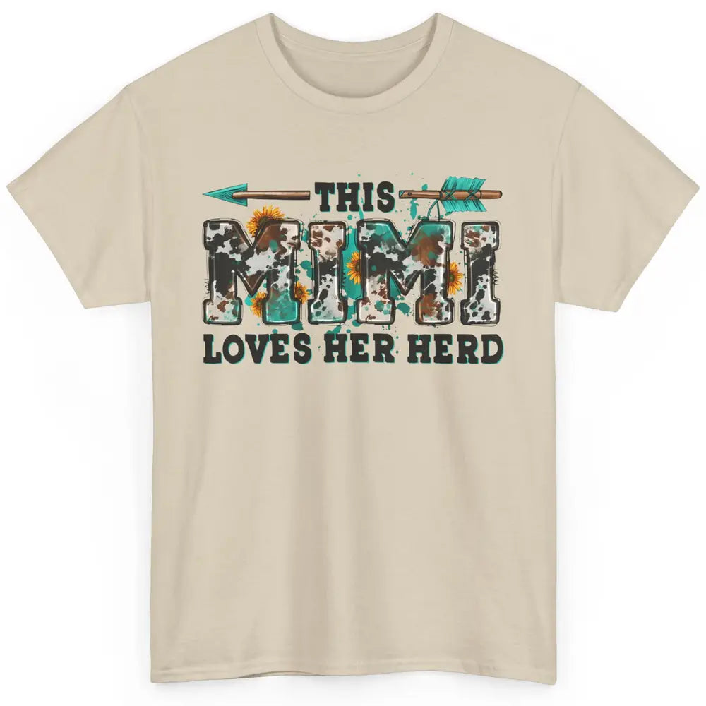 Cowhide This Mimi Love Her Herd Highland Cow Western Grandma Classic Unisex T-Shirt