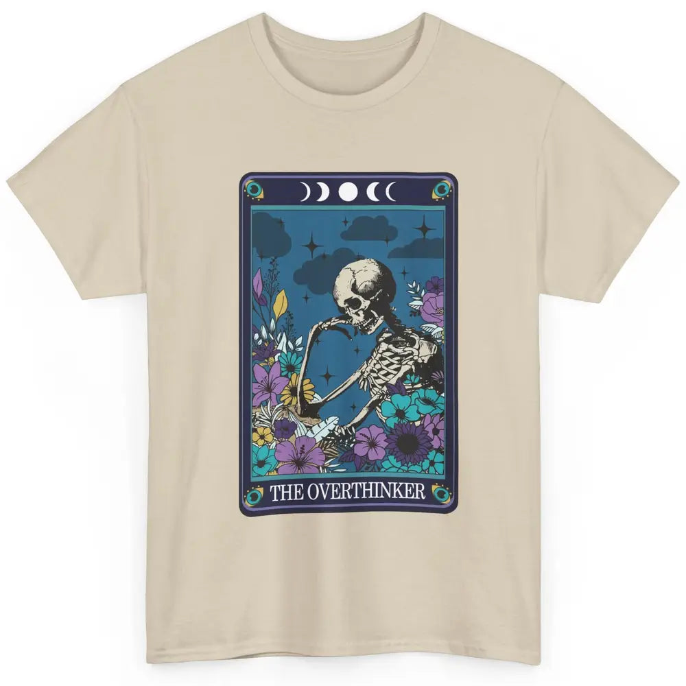 Floral Skeleton The Overthinker Tarot Card Halloween Costume Classic Unisex T-Shirt