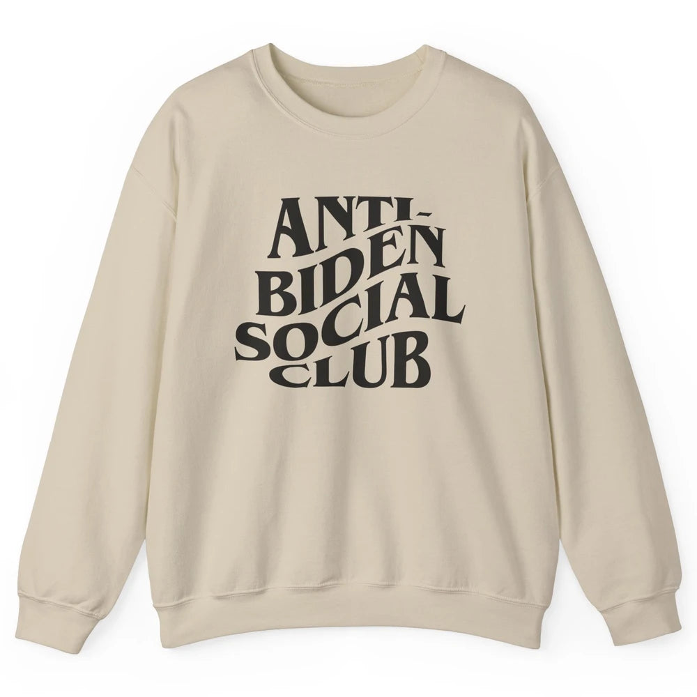 Anti Liberals Anti Biden Social Club Conservative US Flag Unisex Crewneck Sweatshirt