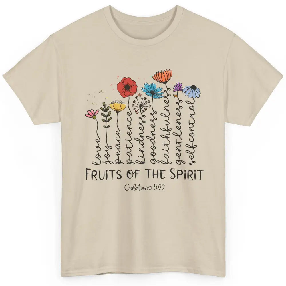 Flower Christian Fruits Of The Spirit Bible Verse Religious Classic Unisex T-Shirt