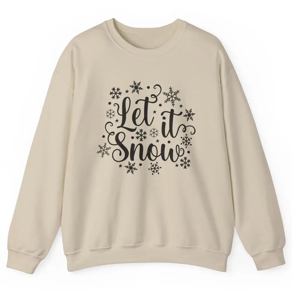 Funny Snowflakes Let It Snow Man Christmas Costume Men Women Unisex Crewneck Sweatshirt