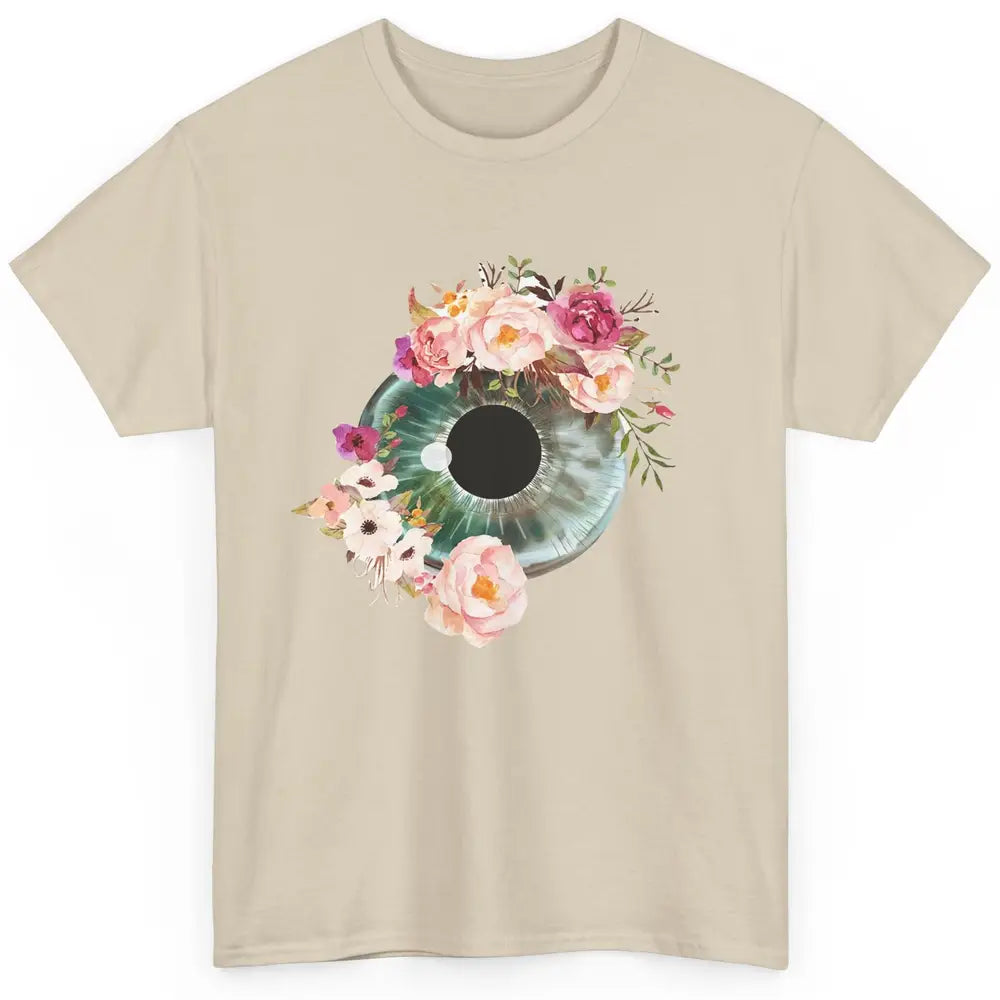 Floral Eyeball Optometrist Eye Anatomy Ophthalmology Tech Classic Unisex T-Shirt