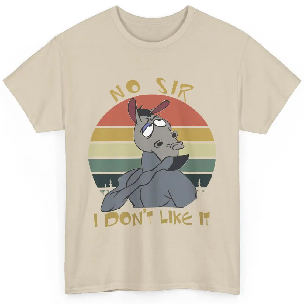 Vintage Llama No Sir I Don't Like It Funny Sarcastic Gift Classic Unisex T-Shirt