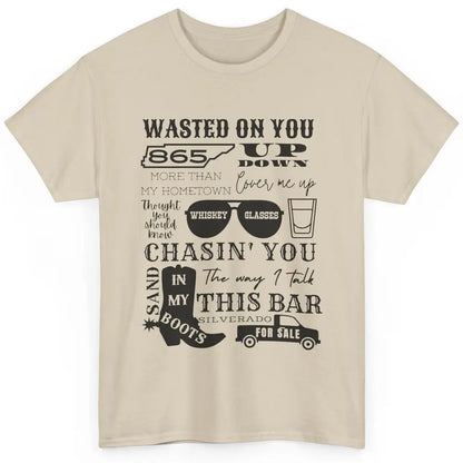 Retro Sands In My Boots Wasted On You Western Country Music Classic Unisex T-Shirt