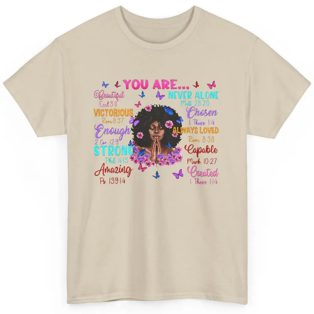 Afro Women Christian God Says I Am Bible Verse Religious Classic Unisex T-Shirt