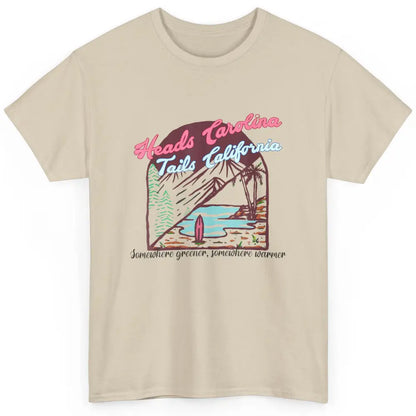 Western Heads Carolina Tails California Retro Beach Surf Classic Unisex T-Shirt