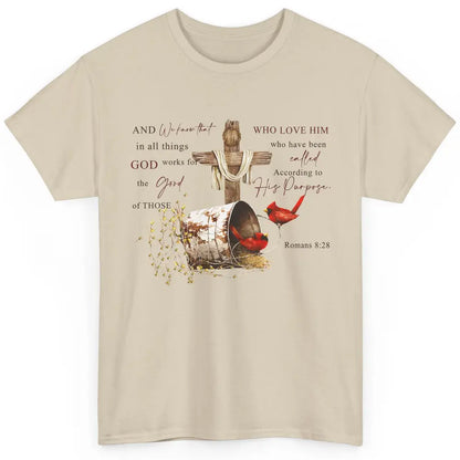 Cardinals Jesus Cross God Works For The Good Christian Gift Classic Unisex T-Shirt