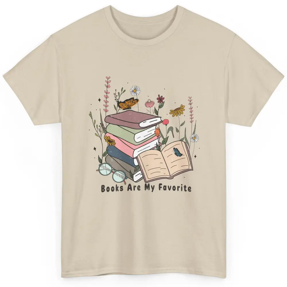 Vintage Books Are My Favorite Floral Bookish Reading Retro Classic Unisex T-Shirt