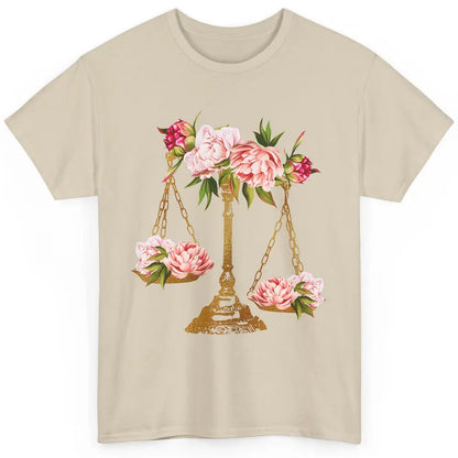 Wildflowers Lawyer Office Scales Decor Justice Law School Classic Unisex T-Shirt