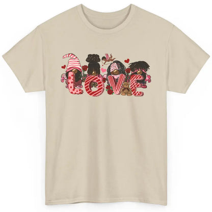 Afro Gnome Love Valentine African American Valentine's Day Classic Unisex T-Shirt