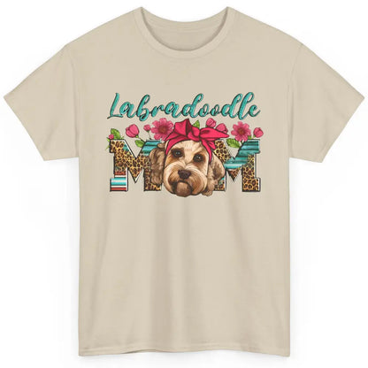 Floral Leopard Labradoodle Mom Dog Mom Mothers Day Gift Classic Unisex T-Shirt