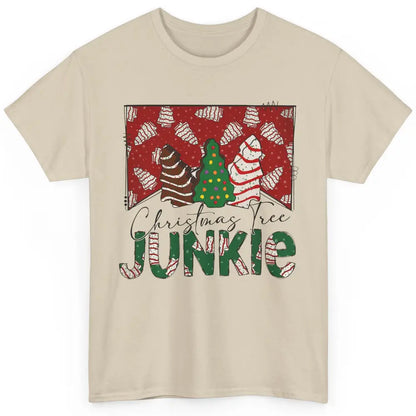 Funny Christmas Tree Cake Junkie Tis The Season Western Xmas Classic Unisex T-Shirt