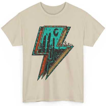 Desert Night Turquoise Lightning Bolt Western Country Girl Classic Unisex T-Shirt