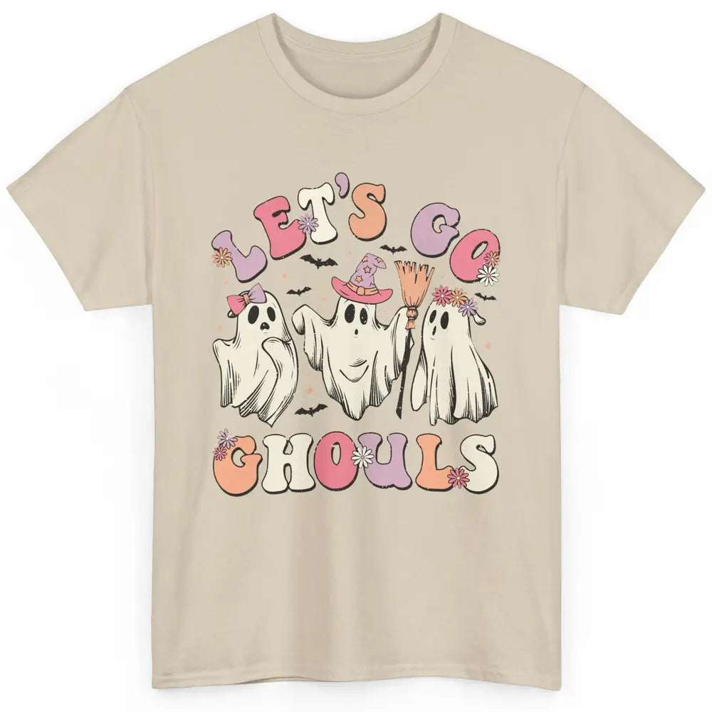 Cute Ghost Let's Go Ghouls Halloween Costume Kid Gift Classic Unisex T-Shirt