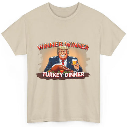 Funny Trump Winner Turkey Dinner Thanksgiving Donald Trump President Republican Classic Unisex T-Shirt