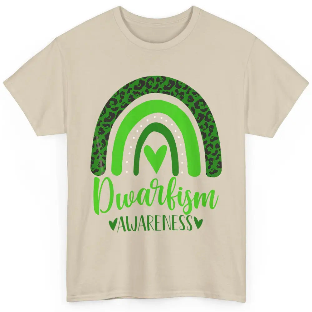 Dwarfism Awareness Month Wear Green Boho Heart Love Rainbow Classic Unisex T-Shirt