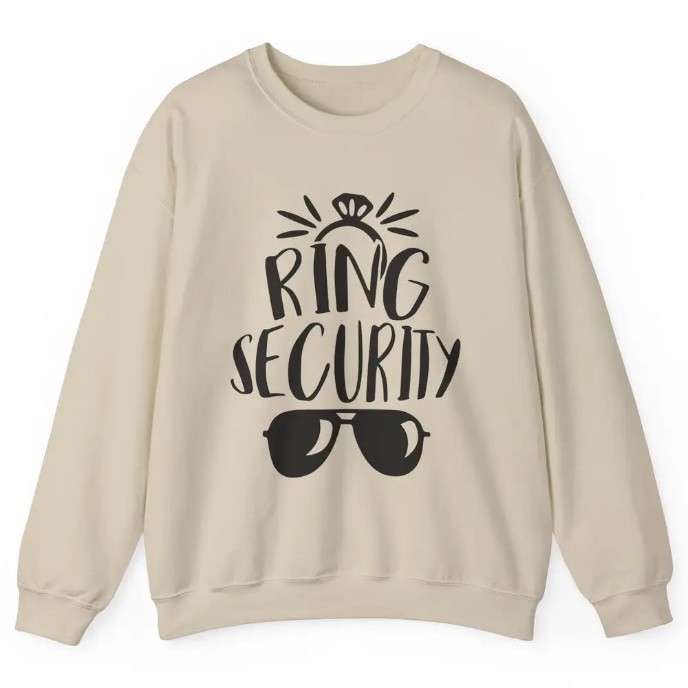 Wedding Ring Security Boy Girl Ring Bearer Wedding Party Unisex Crewneck Sweatshirt