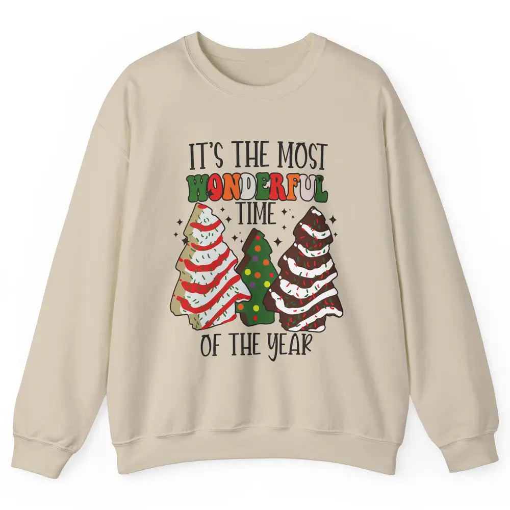 Christmas Tree Cakes Most Wonderful Time Of Year Christmas Unisex Crewneck Sweatshirt