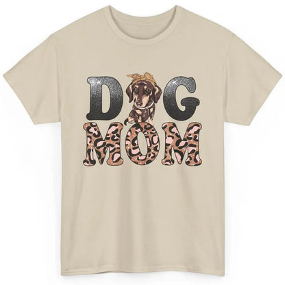 Dachshund Leopard Dog Mom Wiener Dog Lovers Dog Lady Classic Unisex T-Shirt