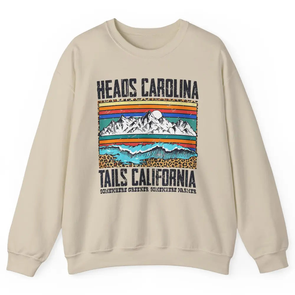 Vintage Heads Carolina Tail California Beach Summer Travel Unisex Crewneck Sweatshirt