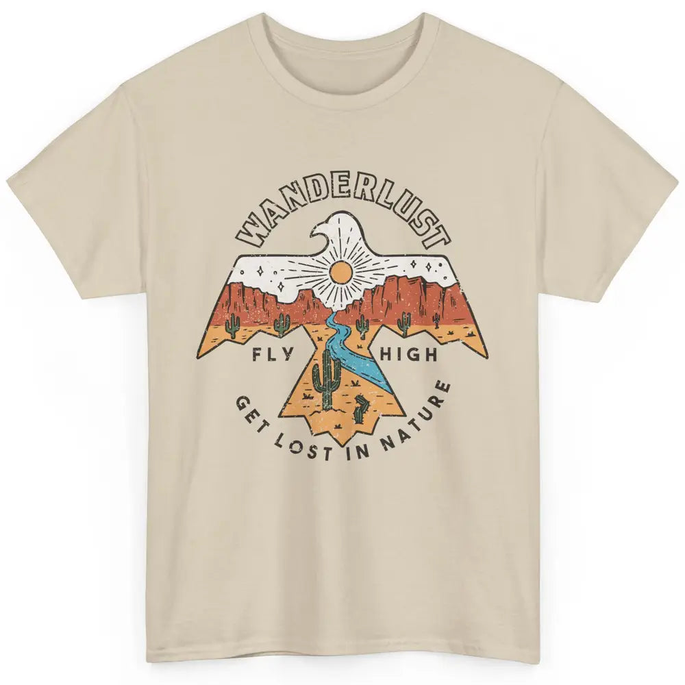 Vintage Eagle Desert Wanderlust Get Lost In Nature Outdoor Classic Unisex T-Shirt