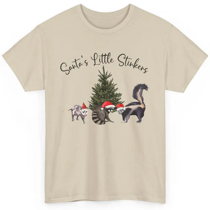 Christmas Forbidden Cats Raccoon Skunk Opossum Santa Little Classic Unisex T-Shirt