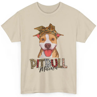 Cute Pitbull Mama Leopard Mothers Day Funny Pittie Women Dog Classic Unisex T-Shirt