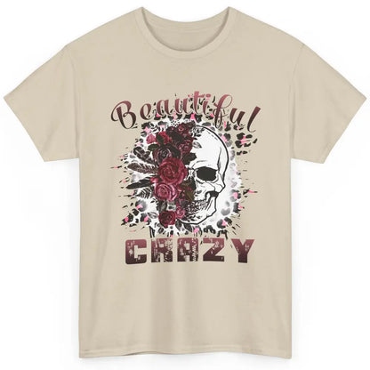 Floral Leopard Skull Beautiful Crazy Western Country Cowgirl Classic Unisex T-Shirt