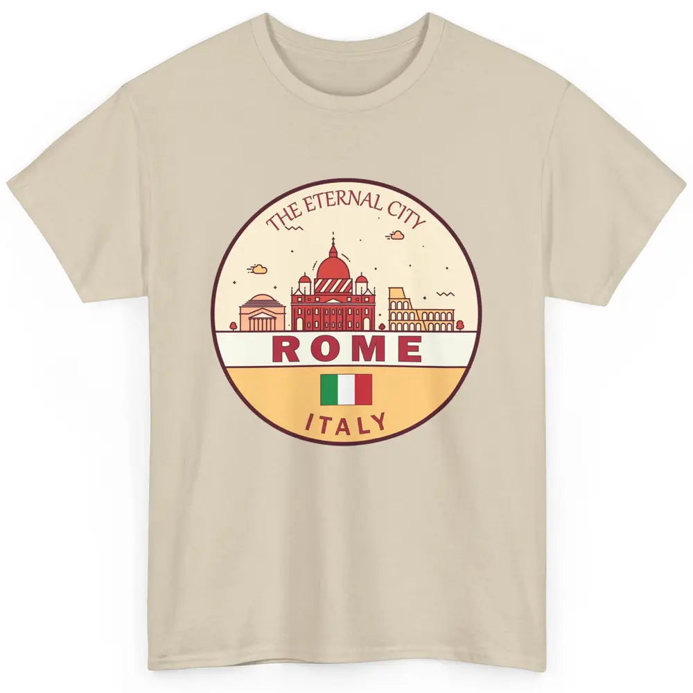 Skyline Roma City Summer Vacation Italy Italian Vacay Travel Classic Unisex T-Shirt