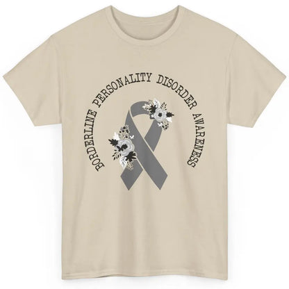 Borderline Personality Disorder Awareness BPD Gray Ribbon Classic Unisex T-Shirt