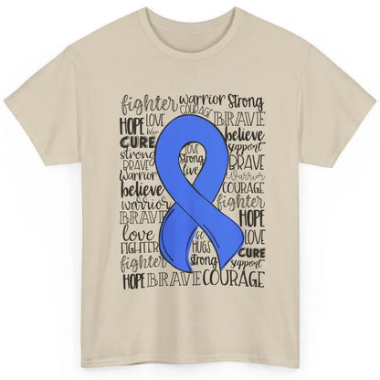 Syringomyelia Awareness Blue Ribbon Hope Love Cure Classic Unisex T-Shirt