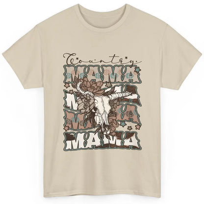 Floral Boho Bull Skull Country Mama Desert Spirit Western Classic Unisex T-Shirt