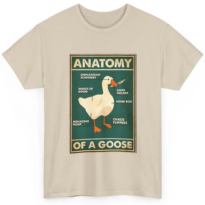 Funny Anatomy Of Goose With Knife Sarcastic Nurse Life Duck Classic Unisex T-Shirt