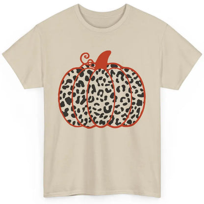 Pumpkin Leopard Fall Autumn Cheetah Pumpkin Thanksgiving Classic Unisex T-Shirt