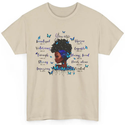 Black Girl God Says I Am Afro Woman Christian Religious Gift Classic Unisex T-Shirt