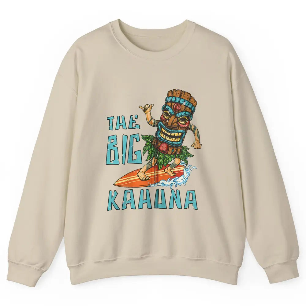 Tiki Big Kahuna Surfer Tropical Hawaii Aloha Paradise Beach Unisex Crewneck Sweatshirt