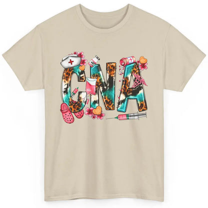 CNA Nurse Leopard Western CNA Nursing Assistants Nurse Life Classic Unisex T-Shirt