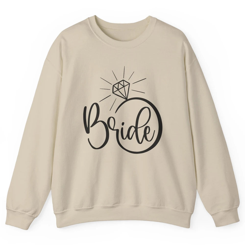 Bride To Be Wedding Ring Future Mrs. Engagement Bachelorette Unisex Crewneck Sweatshirt