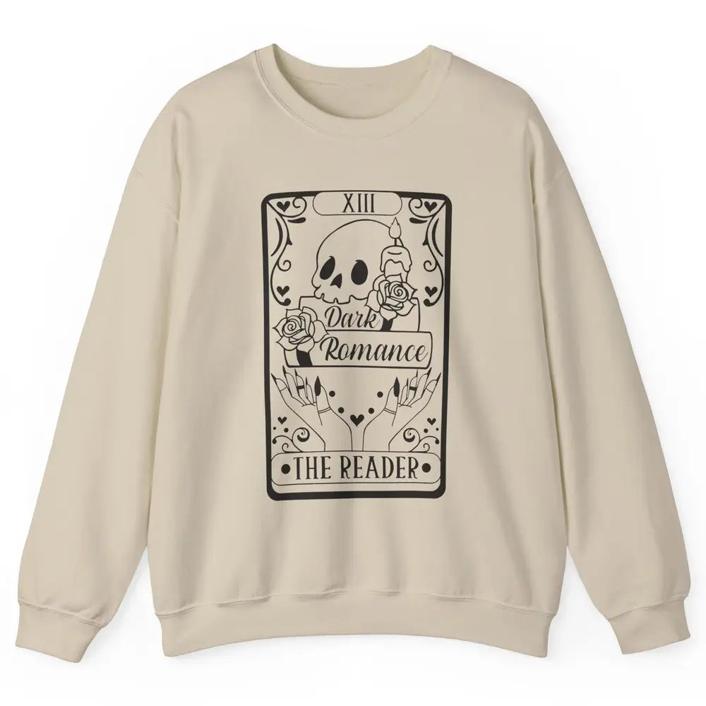 The Reader Dark Romance Tarot Card Halloween Book Lovers Unisex Crewneck Sweatshirt