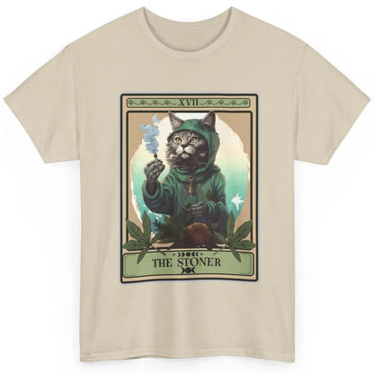 Vintage The Stoner Cat Tarot Card Weed Cannabis Marijuana Classic Unisex T-Shirt