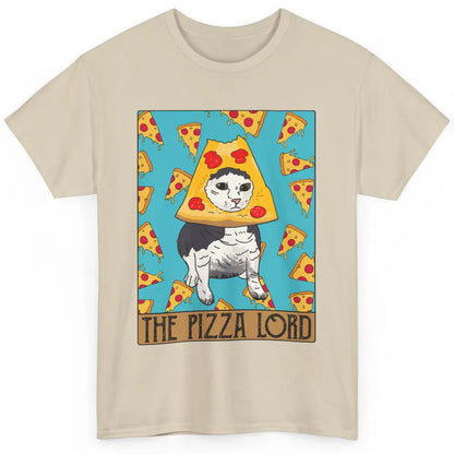 Funny Cat The Pizza Lord Tarot Card Meme Halloween Cat Classic Unisex T-Shirt