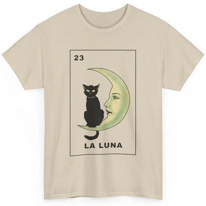 Funny Cat The Moon La Luna Tarot Card Halloween Cat Lovers Classic Unisex T-Shirt