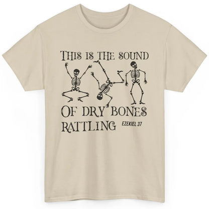 Christian Dancing Skeleton Dry Bone Rattling Bible Halloween Classic Unisex T-Shirt