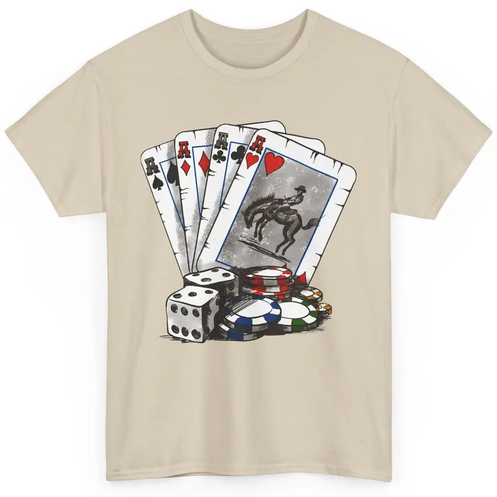 Cowboy Playing Cards Western Boho Desert Country Cowboy Gift Classic Unisex T-Shirt