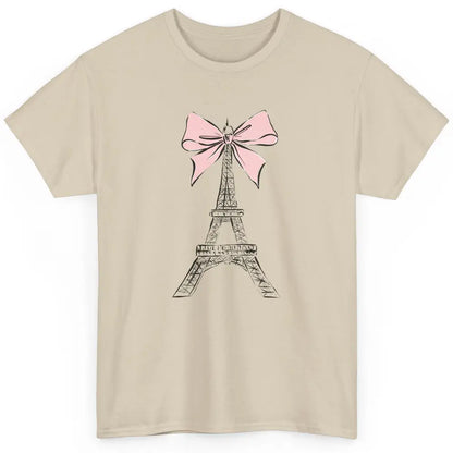 Voyager Floral Eiffel Tower Minimal Paris France Travel Girl Classic Unisex T-Shirt