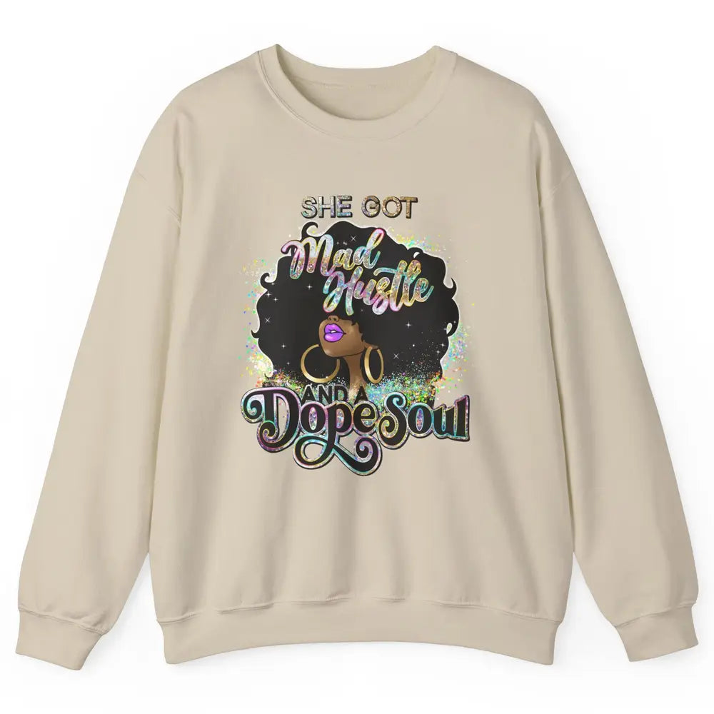 Black Girl She Got A Dope Soul Afro Women Christian Belief Unisex Crewneck Sweatshirt