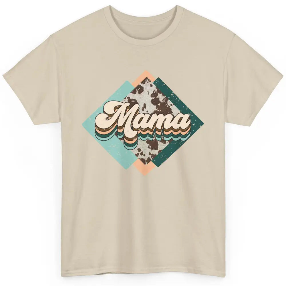 Western Country Boho Mama Cowhide Turquoise Western Mama Classic Unisex T-Shirt